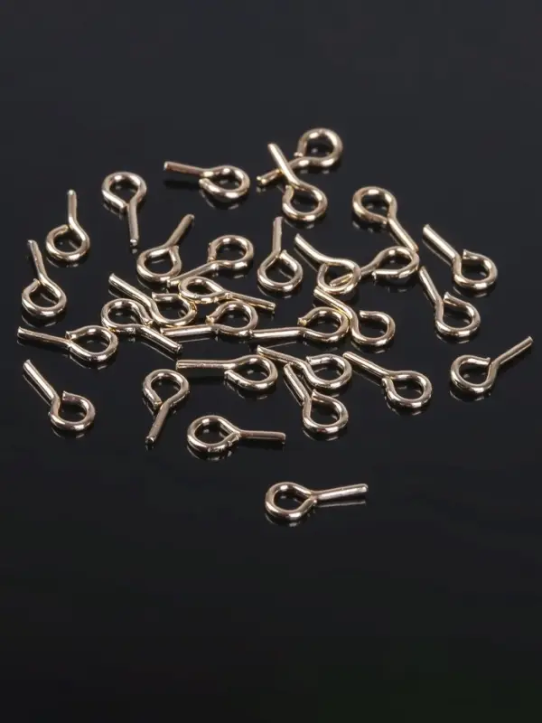 Держатель для кулона клеевой, 7×3 мм (набор 30 шт.), цвет золото