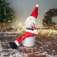 Игрушка мягкая &laquo;Дед Мороз с ремешком, длинные ножки&raquo; 58&times;20 см, красный