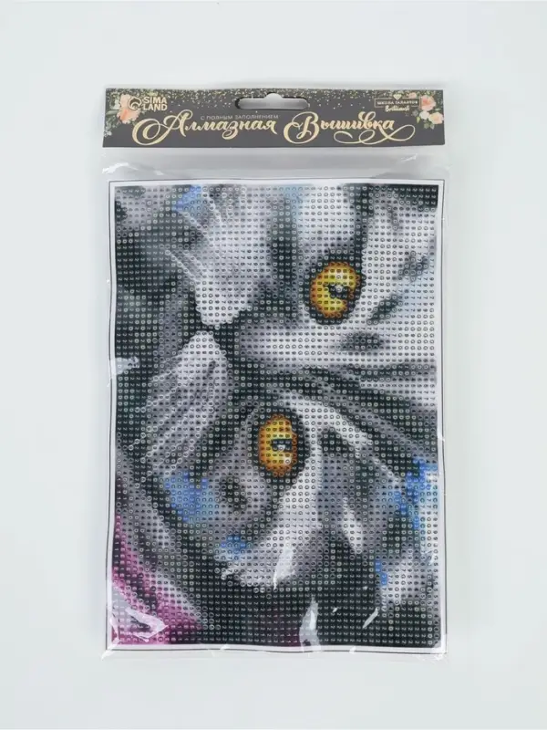 Алмазная мозаика с полным заполнением на холсте &laquo;Кот&raquo;, 15&times;21 см