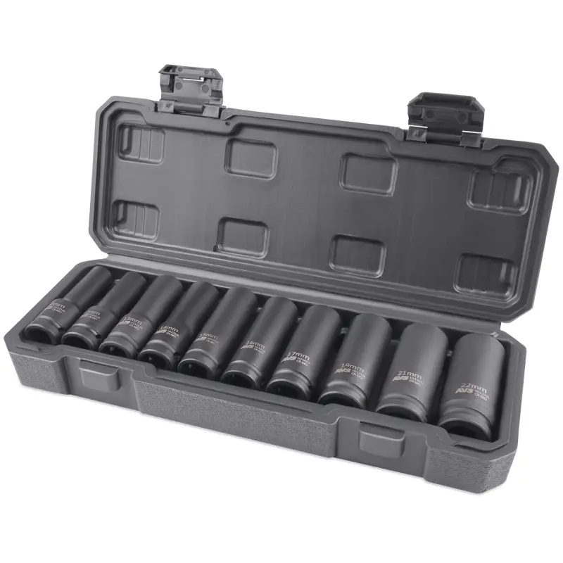 Набор головок торцевых ударных глубоких 1/2"DR (10 - 22 мм) (10 предметов) AVS NG12-10ID