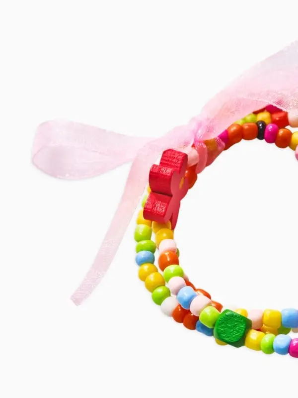 Браслеты детские &laquo;Выбражулька. Бант, цветок&raquo;, d=4 см, набор 3 шт. разноцветный