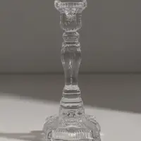 Подсвечник стекло "Версаль" прозрачный d=2 и 4 см 10х10х25 см