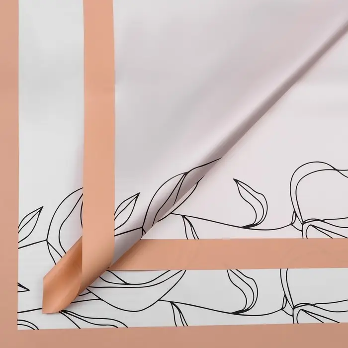 Пленка для цветов матовая, «Поэма», 57×57 см, персиковый Пленка для цветов матовая, «Поэма», 57×57 см, персиковый