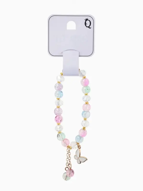 Браслет с подвесками &laquo;Сахарный. Бабочка&raquo;, d=6 см, шар №8, разноцветный в золоте