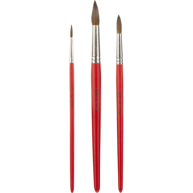 Набор кистей Классика цвета, 3 шт. ПОНИ (круглые № 2, 5, 8) 33С 2177-08