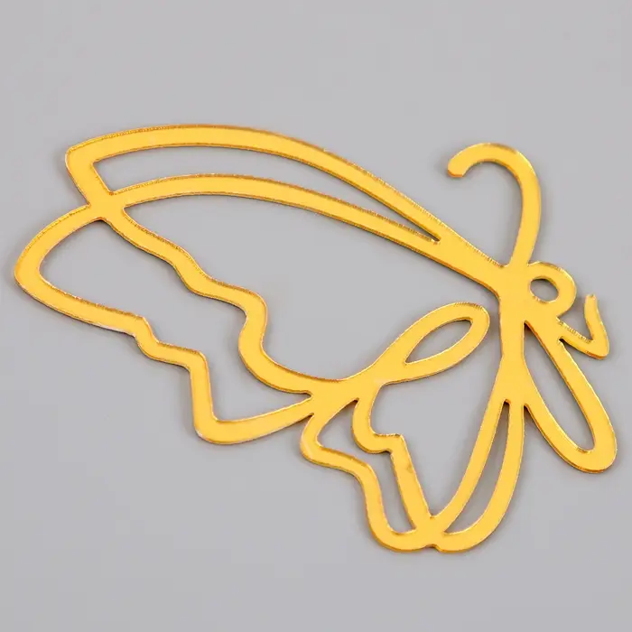 Топпер для торта «Бабочки», 5 шт., золотой Топпер для торта «Бабочки», 5 шт., золотой