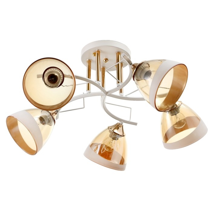 Люстра Люстра "Аделла" 5хЕ27 40Вт бело-золотой 65х65х26 см BayerLux