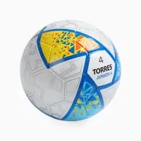 Футбольный мяч TORRES Junior-4, F323804, ручная сшивка, 32 панели, размер 4, PU