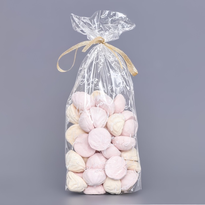 Пакет фасовочный БОПП, с донной складкой, Пакет фасовочный БОПП, с донной складкой, "Любовь" 15*30 см набор 50 шт