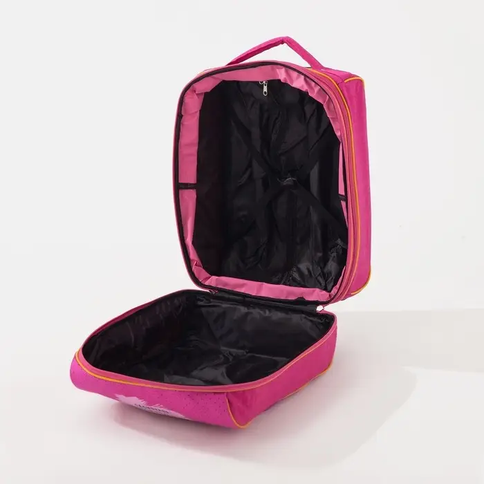 Чемодан малый 16" на молнии, цвет розовый