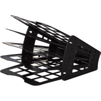 Лоток вертикальный Attache Веер сборный на 4 отделения черный юк