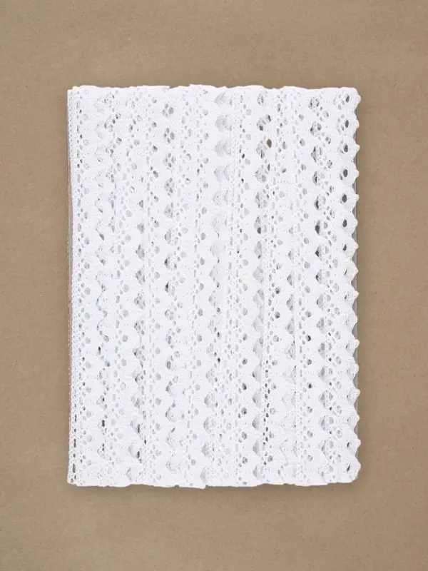 Кружево вязаное, 14 мм, 15&plusmn;1 м, белое