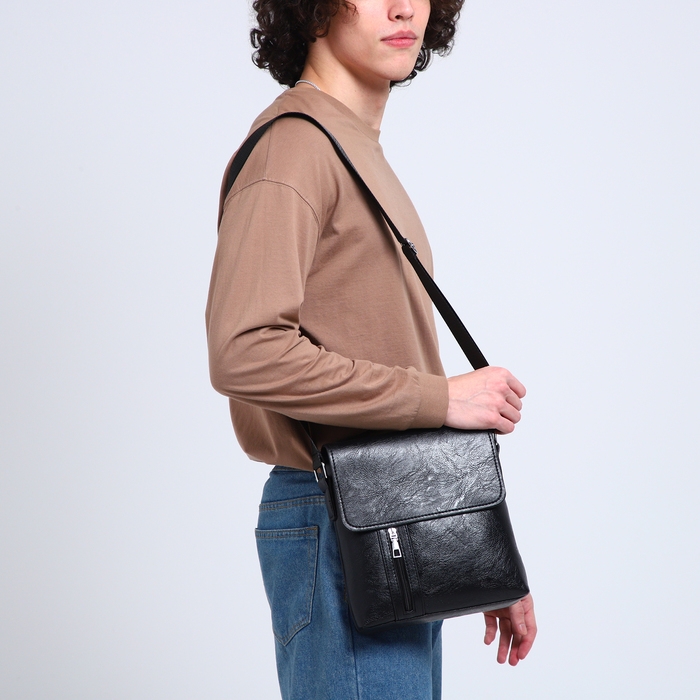 Сумка мужская, цвет чёрный Сумка мужская, цвет чёрный