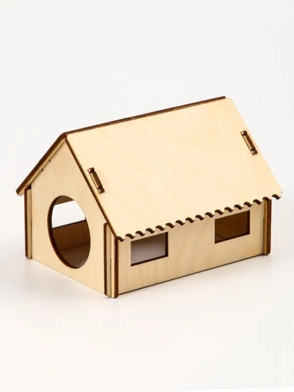 Домик для грызунов, 11.9&times;10&times;8.3 см, дерево