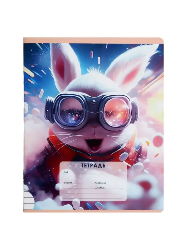 Комплект тетрадей из 10 штук, 12 листов в линию Calligrata "Пушистые друзья", обложка мелованный картон, блок офсет, 5 видов по 2 штуки