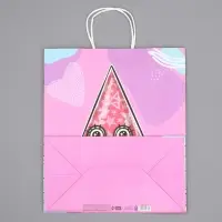 Пакет подарочный крафтовый, упаковка, &laquo;Подружка&raquo;, 28&times;32&times;15 см