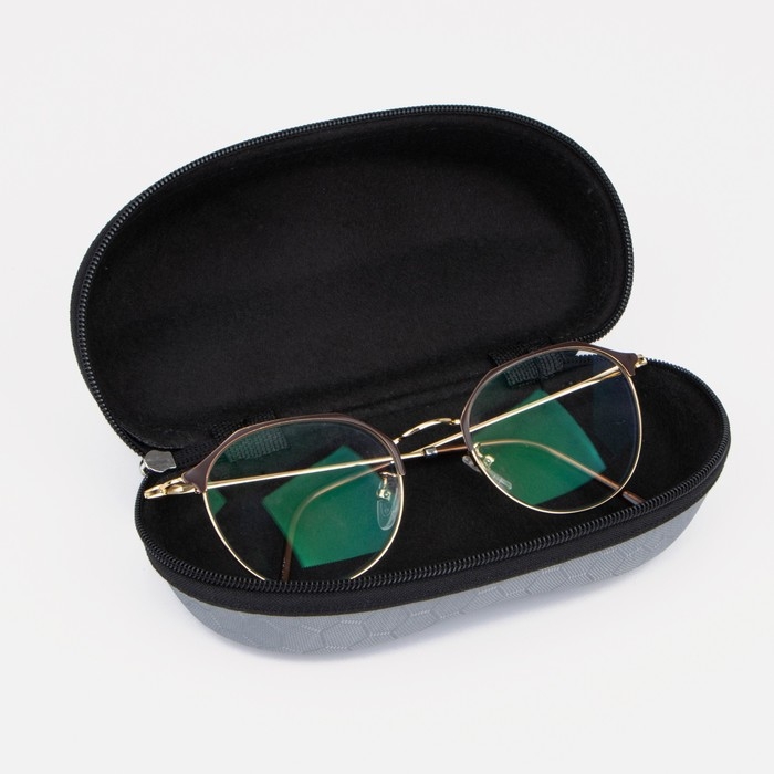 Футляр для очков на молнии, длина 16 см, цвет серый Футляр для очков на молнии, длина 16 см, цвет серый