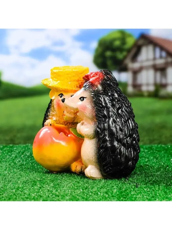 Садовая фигура из гипса &laquo;Ёжики признание в любви&raquo;, 23&times;17&times;22 см