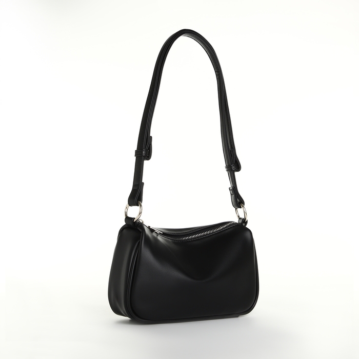 Сумка женская кросс-боди на молнии, цвет чёрный