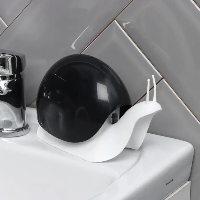 Дозатор для мыла Доляна &laquo;Улитка&raquo;, 120 мл, чёрный