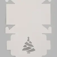 Коробка складная Елочка белая 10 х 8 х 3,5 см (фас 20шт)