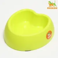 Миска &laquo;Сердце&raquo;, 400 мл, 26.5&times;25&times;8 см, пластик, зелёная