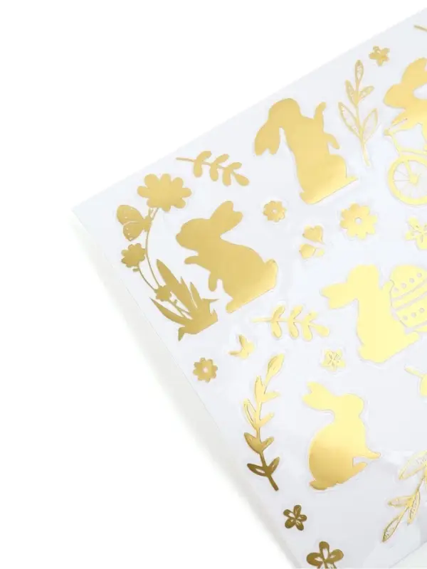 Наклейки для яиц с тиснением &laquo;Зайки&raquo;, на Пасху, 15&times;10 см