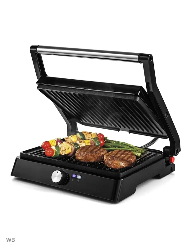 Электрогриль КТ-1661 двусторонний гриль электрический 2200Вт Электрогриль КТ-1661 двусторонний гриль электрический 2200Вт