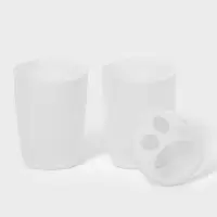 Набор для ванной комнаты Aqua, 4 предмета, пластик, белый