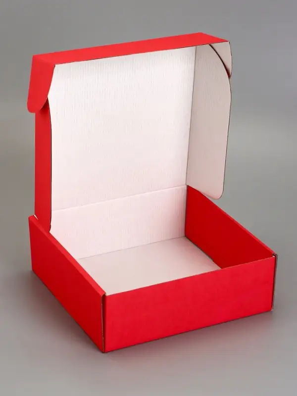 Коробка самосборная, красная, для подарков, хранения и отправки посылок, 23&times;23&times;8 см