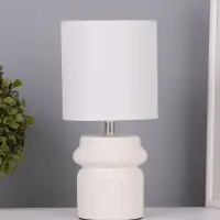 Лампа настольная RISALUX &laquo;Афина&raquo;, 40 Вт, Е14, белая, 13&times;13&times;26 см