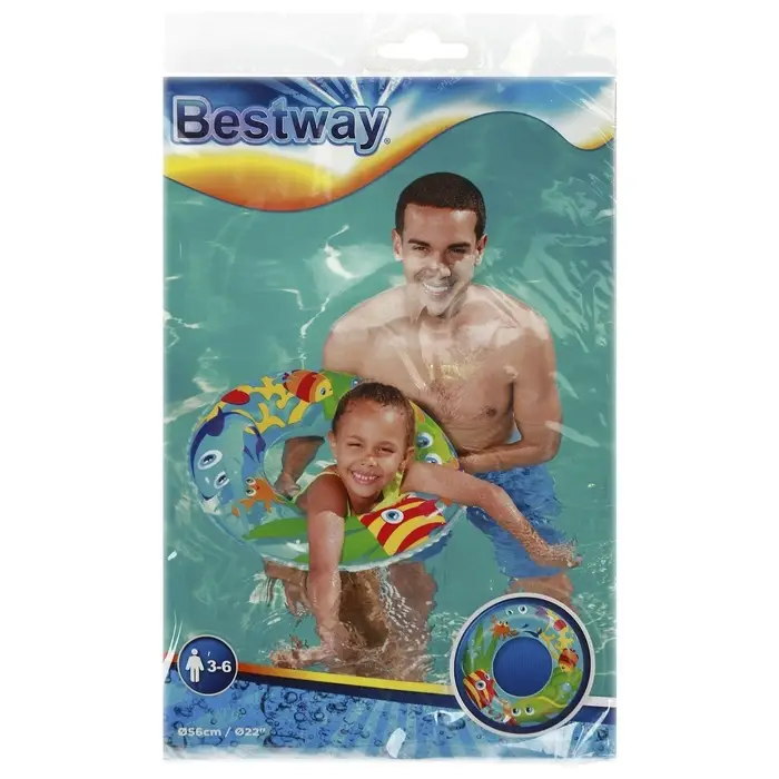 Круг для плавания &laquo;Морской мир&raquo;, надувной, d=56 см, МИКС, 36013 Bestway