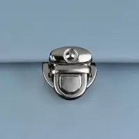 Застёжка для сумки, 2.5×2.5 см, цвет серебряный