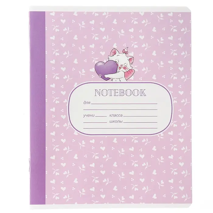 Тетрадь в линейку 18 листов, 5 видов МИКС, обложка мелованный картон, &laquo;Коты аристократы&raquo;