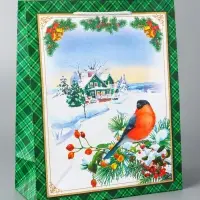 Пакет подарочный новогодний ламинированный &laquo;У Ёлочки &raquo;, 26&times;32&times;12 см
