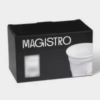 Набор кружек фарфоровых Magistro &laquo;Бланш&raquo;, 2 предмета: 400 мл, цвет белый