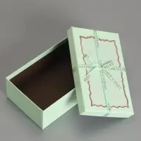 Набор подарочных коробок 3 в 1 прямоугольные с бантом, мятный, 23&times;16&times;9.5; 21&times;14&times;8; 19&times;12&times;6.5 см