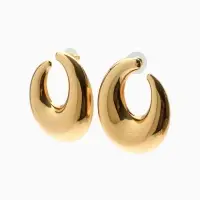 Серьги металл &laquo;Кольца&raquo;, полумесяц, цвет золото