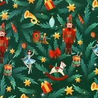Бумага упаковочная новогодняя глянцевая &laquo;Щелкунчик&raquo;, 60&times;90 см