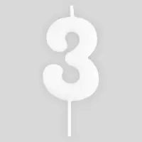 Свеча для торта, цифра «3», светится в темноте, 3,8 х 8 см