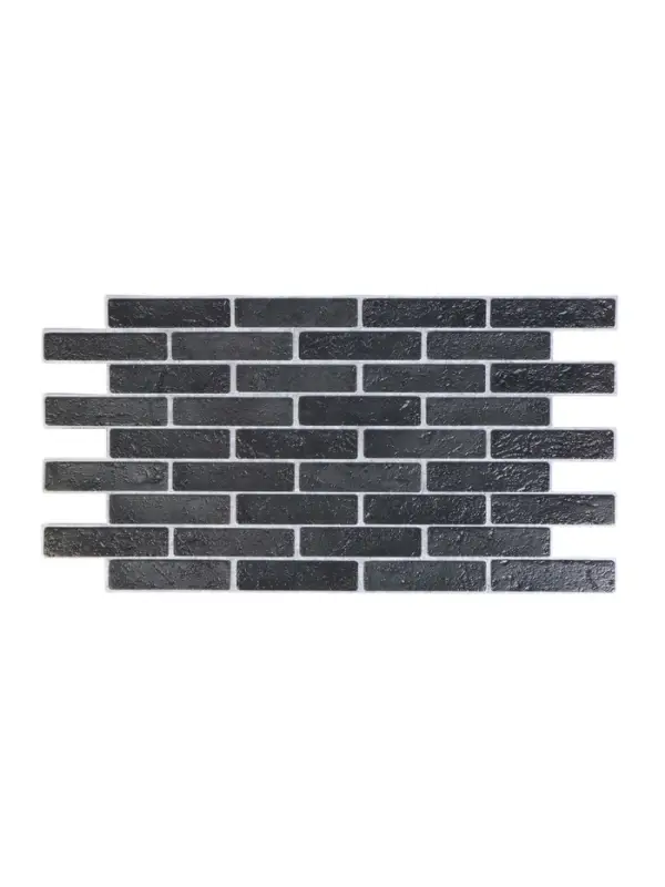 Панель ПВХ Кирпич черный 498х960 мм
