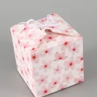 Коробка подарочная складная &laquo;Цветы&raquo;, 12&times;12&times;12 см