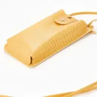 Сумка на магните, с длинным ремнём, однотонная, 10&times;2.5&times;20 см, жёлтая