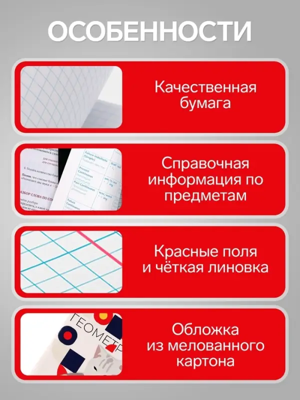 Предметная тетрадь по геометрии Calligrata &laquo;Животные мемы&raquo;, 36 листов, в клетку, со справочным материалом, обложка из мелованной бумаги