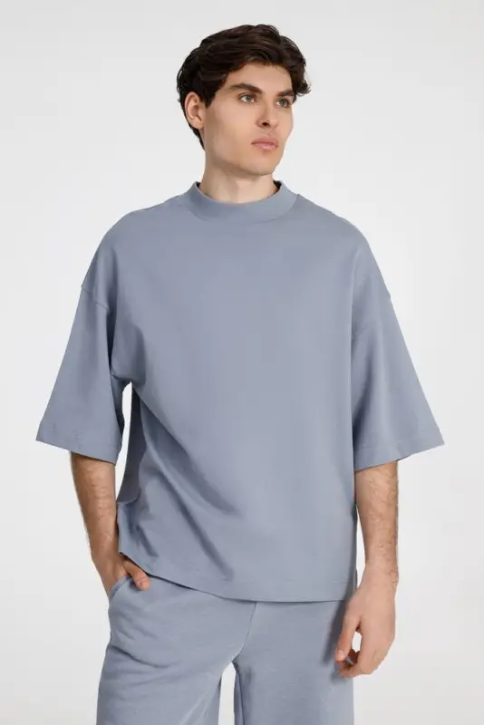 Футболка оверсайз унисекс T9, серая, размер XL/XXL