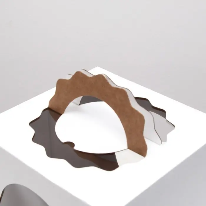 Кондитерская упаковка Кондитерская упаковка "Овал", 2 окна, белая, 24 х 24 х 26 см