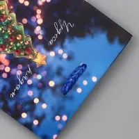 Пакет подарочный новогодний ламинированный, «Дед Мороз» , 11.5×6.5×14.5 см