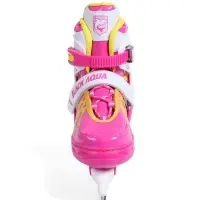 Коньки раздвижные BlackAqua, р. 39-42, для фитнеса, с роликовой платформой, цвет фуксия Коньки раздвижные BlackAqua, р. 39-42, для фитнеса, с роликовой платформой, цвет фуксия