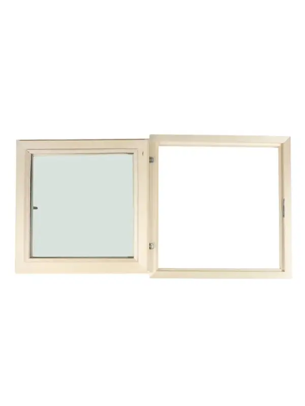 Окно, 60×60см, однокамерный стеклопакет, осина Окно, 60×60см, однокамерный стеклопакет, осина