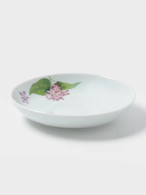 Блюдце Добрушский завод &laquo;Сирень&raquo;, d=15 см, фарфор, белое